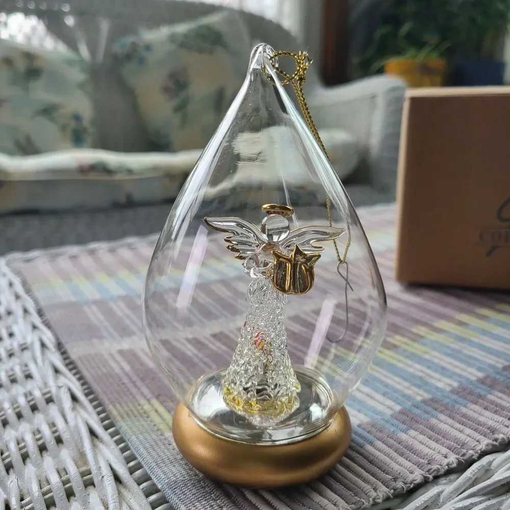Vintage Avon Gift Collection 1999 Brilliant Spun Glass Angel Ornament Lovely